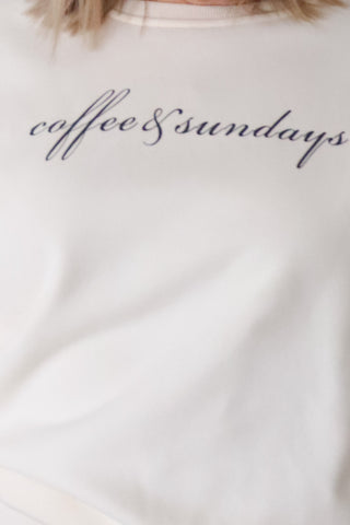 Coffee & Sundays Sweater - Cream