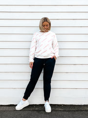TSID Vibe Sweater - White/Pink